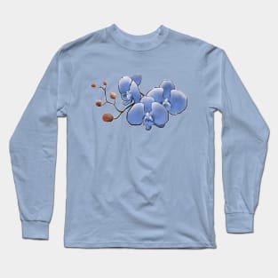 blue orchid flower Long Sleeve T-Shirt